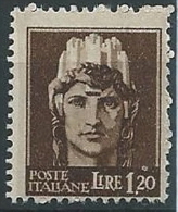 1945 LUOGOTENENZA ROMA 1,20 LIRE FILIGRANA RUOTA MNH ** - ED1055-7 - Ongebruikt