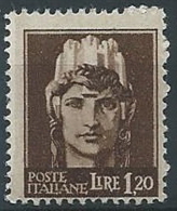 1945 LUOGOTENENZA ROMA 1,20 LIRE FILIGRANA RUOTA MNH ** - ED1055-8 - Mint/hinged