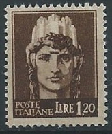 1945 LUOGOTENENZA ROMA 1,20 LIRE FILIGRANA RUOTA MNH ** - ED1055-10 - Ungebraucht