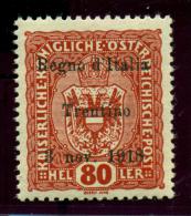 TRENTINO ALTO-ADIGE 80 HELLER BRUNO ROSSO MNH**  LUSSO - Trento