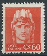 1945-46 LUOGOTENENZA NOVARA 60 CENT SENZA FILIGRANA MNH ** - ED1056-4 - Ongebruikt