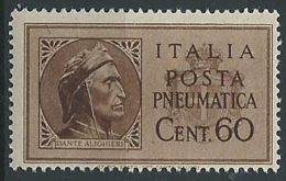 1945 LUOGOTENENZA POSTA PNEUMATICA 60 CENT MNH ** - ED1058 - Recapito Autorizzato