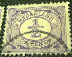 Netherlands 1898 Numeral 0.5c - Used - Oblitérés