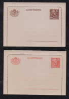 Schweden Sweden 1946 2 Stationery Lettercards Mi# K30-31B MNH - Ganzsachen