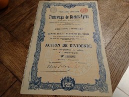 TRAMWAYS De Buenos-AYRES-1907 - Railway & Tramway