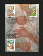 Vereinigte Nationen 1988  Maxi Card , Immunize The Child - 20.11.1987 -2 Scan - - Emissions Communes New York/Genève/Vienne