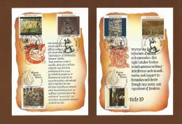 Vereinigte Nationen 1992  Set Of 2 Maxi Cards , Human Rights - 20.11.1992 -2 Scan - - New York/Geneva/Vienna Joint Issues