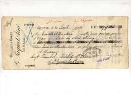 Suisse - 1895 Lettre De Change Timbre Fiscal Quittances 10c Entete "Houilles & Cokes G Pâquet Aîne" Genève - Suiza