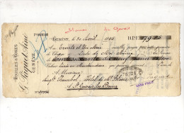 Suisse - 1895 Lettre De Change Timbre Fiscal Quittances 10c Entete "Houilles & Cokes G Pâquet Aîne" Genève - Schweiz