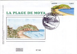 MAYOTTE 2006 Enveloppe 1er Jour Plage De Moya - Andere & Zonder Classificatie