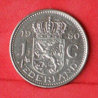 NETHERLANDS  1  GULDEN  1980   KM# 184a  -    (Nº09507) - 1980-2001 : Beatrix