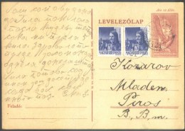 HUNGARY - MAGYARORS.  -  MOZGOPOST  421 - LOK To PIROS - 1943 - Lettres & Documents