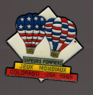 Pin's Pompier / Jeux Mondiaux - Sapeurs Pompiers - Colorado USA 1993 (zamac) - Brandweerman