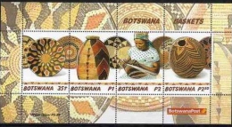 Botswana 2001 Handicrafts Baskets Artisanat Art Cultures Costumes Hand Made Stamps MNH SG 949-952 Michel 723-726 BL35 - Botswana (1966-...)