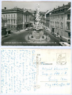 AK NÖ 2500 Baden Bei Wien Hauptplatz Pestsäule Dreifaltigkeitssäule Österreich Niederösterreich Main Square Austria - Baden Bei Wien