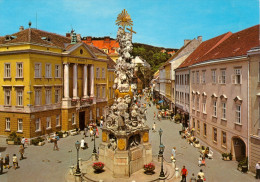 AK NÖ 2500 Baden Bei Wien Hauptplatz Rathaus Pestsäule Fußgängerzone Österreich Niederösterreich Lower Austria Autriche - Baden Bei Wien