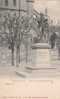 Cp , 78 , POISSY , Place Saint-Louis , Statue Du Peintre Meissonnier - Poissy