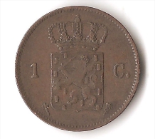 PAYS-BAS 1 CENT 1876 - 1849-1890: Willem III.