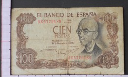 SPAIN  100  PESETAS  1970  DATE 17-11-1970 -  (Nº09550) - 100 Peseten