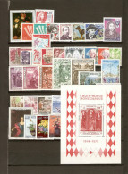 MONACO  ANNEE COMPLETE  1973    37  TIMBRES NEUFS ** - Années Complètes