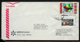 Rwanda Air Mail Cover Sent To Denmark  ( Lot 4553 ) - Other & Unclassified