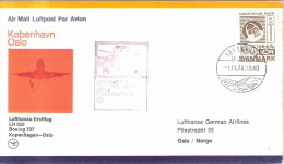 CA-26 Erstflug Copenhagen-Oslo Lufthansa LH022  -1.11.72 - Posta Aerea