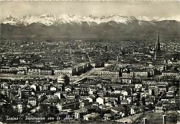 TORINO. BELLA VEDUTA PANORAMICA DELLA CITTA' CON LA CORONA ALPINA. CARTOLINA ANNI '50 - '60 - Panoramic Views