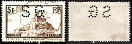 FRANCE  1933  -  YT  260a  -  Mont Saint Michel Avec Pointe Clocher Brisée - Perforé SG - Usados