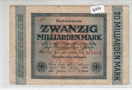 Billets -  B1544 - Allemagne - 20 Milliarden Mark 1923 ( Type, Nature, Valeur, état... Voir 2 Scans) - 20 Miljard Mark