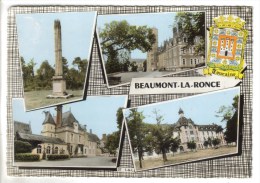 CPSM BEAUMONT LA RONCE (Indre Et Loire) - 4 Vues - Beaumont-la-Ronce