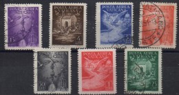 VATICANO  1947  P.A.  Soggetti Vari 7 Valori Usata / Used - Luchtpost