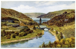 ARTIST : A. R. QUINTON - RHAYADER : ELAN VALLEY - PEN-Y-GARIG DAM - Quinton, AR