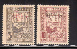 Romania 1917 Postal Tax Stamps German Occupation 2v Mint Hinged - Ongebruikt