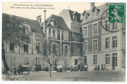 Cpa: 93 Sanatorium De VILLEPINTE (ar. Le Raincy) Un Coin Du Pavillon Jeanne D'Arc (animé, Attelage Ane) 1917 - Villepinte