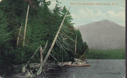 United States PPC View Of Lake Placid Adirondacks (NY) LAKE PLACID 1912 To HILLERØD Denmark (2 Scans) - Adirondack