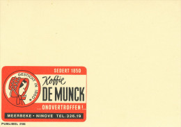 998/22 -  Entier Postal Publibel 2186 Neuf - Koffie De Munck MEERBEKE NINOVE - SPECIMEN Sans Impression Du Timbre - Werbepostkarten