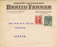 10957. Carta Comercial BARCELONA 1932. Recargo Exposicion - Barcelona