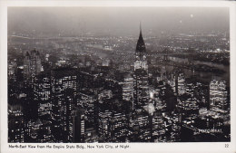 United States PPC New York North-East View From Empire State Bldg. NEW YORK 1939 Real Photo "Via S/S Europe" (2 Scans) - Panoramische Zichten, Meerdere Zichten