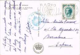 10971. Postal MONTECARLO (Monaco) 1957. Flamme RADIO Montecarlo - Briefe U. Dokumente