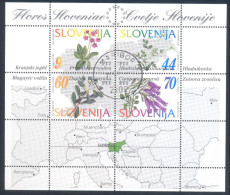Slowenien Slovenia Slovenie 1994 Mi.No. 82 - 85 Used Einheimische Flora Flowers Of Slovenia - Wasserball
