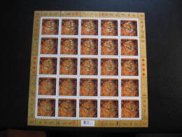 F10-02  SC# 2348 Feuille De 25,   Année Du Tigre; Year Of The Tiger; Sheet Of 25;  2010 - Full Sheets & Multiples