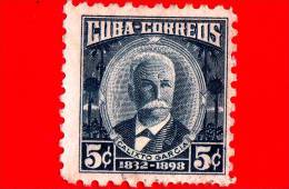 CUBA - Usato - 1954 - Combattenti Per La Libertà - Patrioti - Calixto Garcia - 5 ¢ - Usati