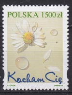 Poland 1994 I Love You / Flower 1v ** Mnh (18306) - Ongebruikt