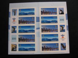 C10-12  SC# 2368a  Carnet De 10, Olympiques, Vancouver Olympic,   Bkl Of 10;   2010 - Invierno 2010: Vancouver