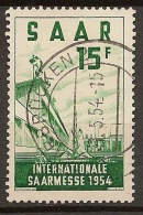 Sarre -Foire 1954 YT 327 Obl. / Saarland -Messe 1953 Mi.Nr. 348 Gestempelt - Gebruikt