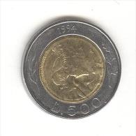 500 Lires Saint Marin / San Marino Bi-métallique / Bimetalic 1994 - San Marino