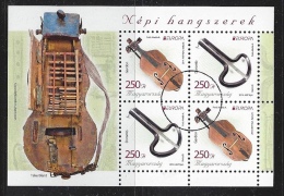 HUNGARY-2014. SPECIMEN S/S - EUROPA - Folk Musical Instrument/ Jew´s-harp/ Cither - Used Stamps