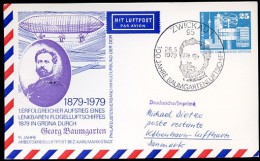 DDR PP17 C2/009a Privat-Postkarte LUFTSCHIFF G.BAUMGARTEN Zwickau Sost. 1979  NGK 8,00 € - Postales Privados - Usados
