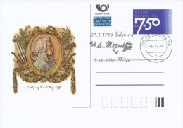 Czech Rep. / Postal Stat. (Pre2006/98cp) Wolfgang Amadeus Mozart (6 Pieces) - 250th Birth Anniversary - Postkaarten