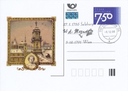 Czech Rep. / Postal Stat. (Pre2006/09cp) Wolfgang Amadeus Mozart - 250th Birth Anniversary, Commemorative Postmark - Postcards